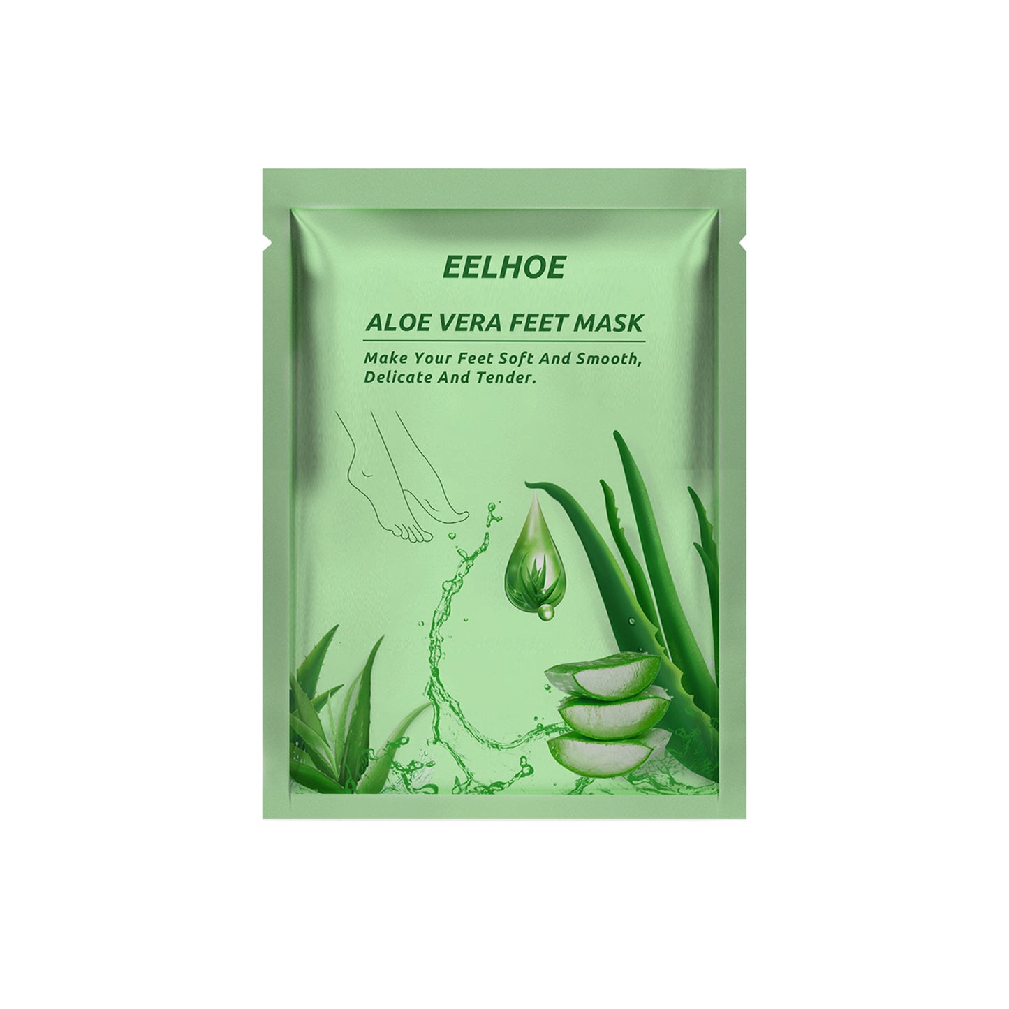 EELHOE Aloe Vera Foot Mask, Moisturizing Anti-Cracking, Dead Skin Removal, Tender Skin Care Foot Mask