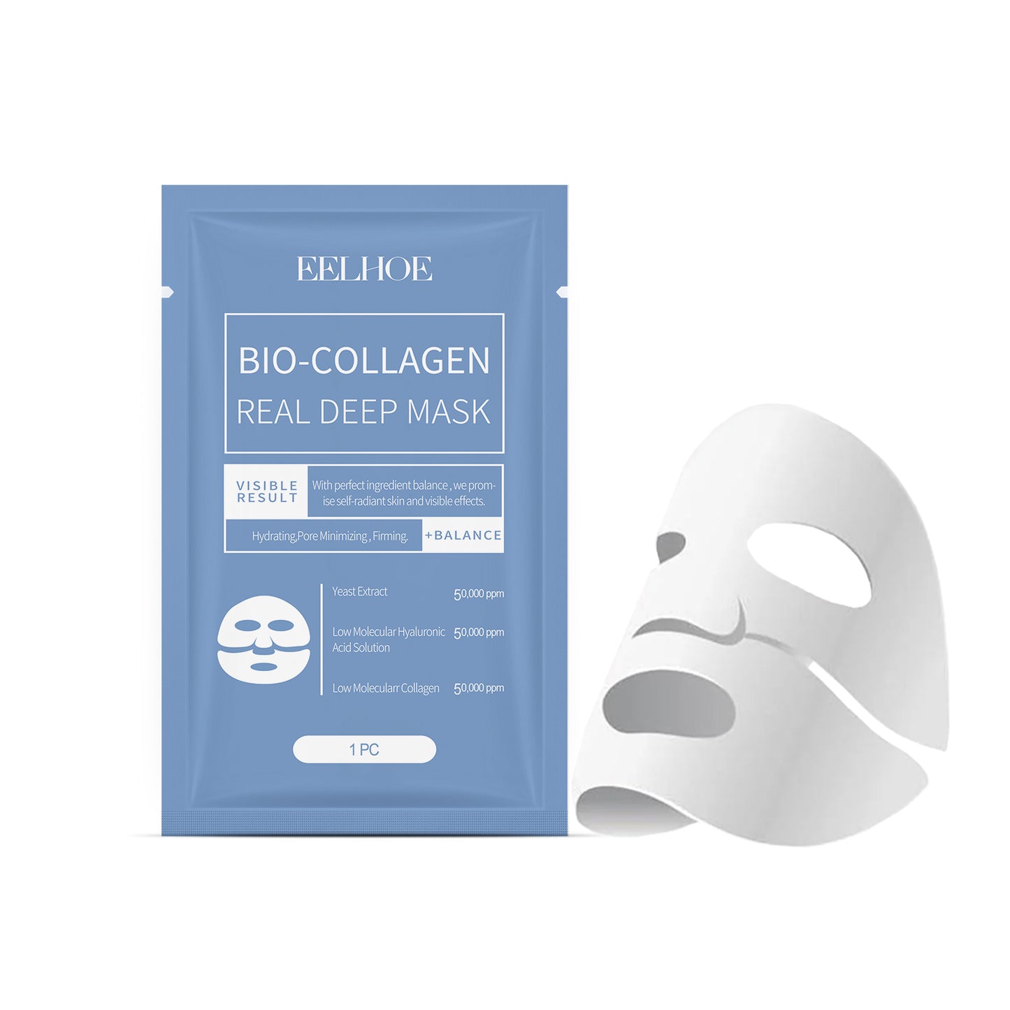 EELHOE Collagen Mask Hydrates And Moisturizes Facial Skin Hydrating And Translucent Collagen Mask